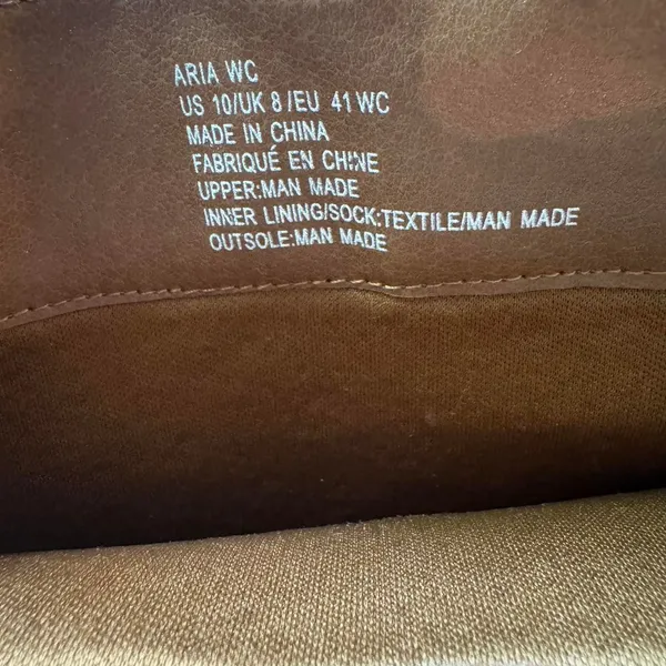 JustFab Cognac Tall Riding Boots Women’s Size 10 Perforated Faux Leather - Image 5