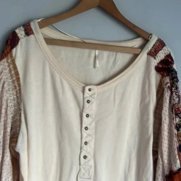 Free People Vintage Combo Light Magic Henley Blouse - Image 7