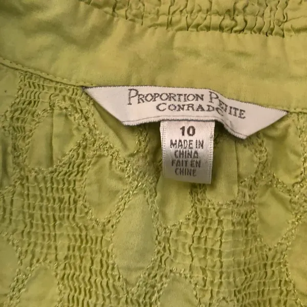 Unique green cottagecore long sleeve button up down shirt blouse ruffled exaggerated peter pan collar - Image 3