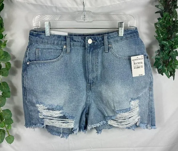 NWT BP High Rise Short Distressed Medium Wash Size 29 - Image 2