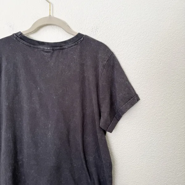 [Messy Bun Just Chillin] Gray Nashville Embroidered Graphic T-Shirt Size Large L - Image 9