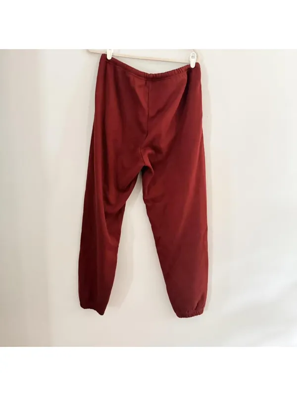 Skims Cotton Fleece Classic Jogger in Brick - Image 4