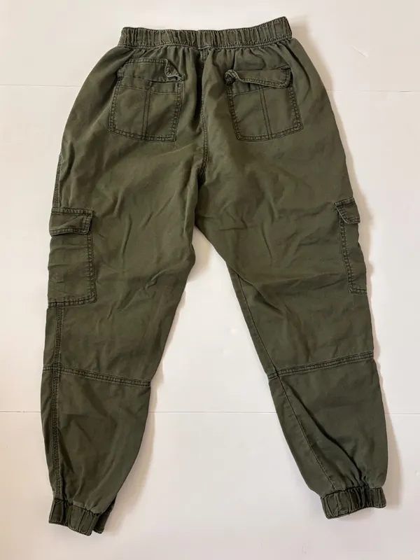 Abercrombie & Fitch Olive Green Cargo Jogger Pants Size M Utility Y2K - Image 9