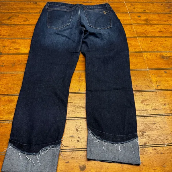 Joe's‎ Jeans Women's Dark Wash Tulip Raw Hem Cuffed Stretch Denim Jeans Size 26 - Image 5
