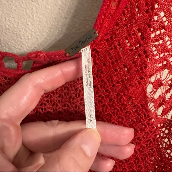 FREE PEOPLE Crochet‎ Back Tie Up Tank - Image 3