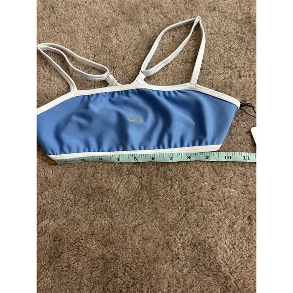 Alo Yoga Airlift Charger Bra Crystal Clear Blue/White XXS New RARE - Image 6