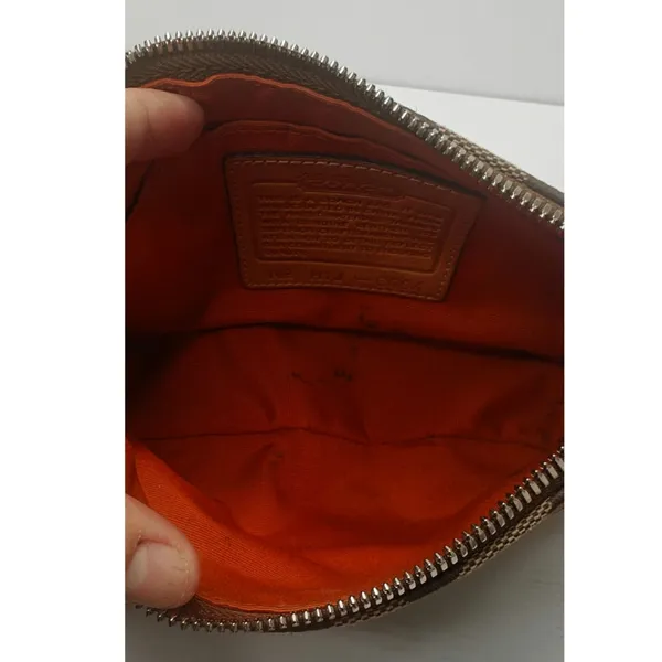Vintage tan Coach demi mini canvas leather #6094 - Image 11