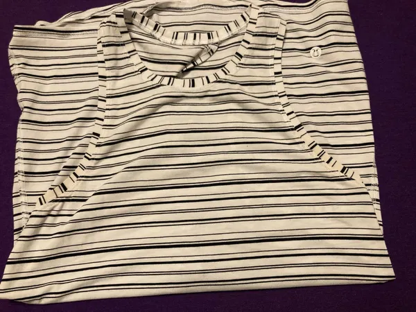 Lululemon All Tied Up Tank - Cut Back White Black stripe - Image 7