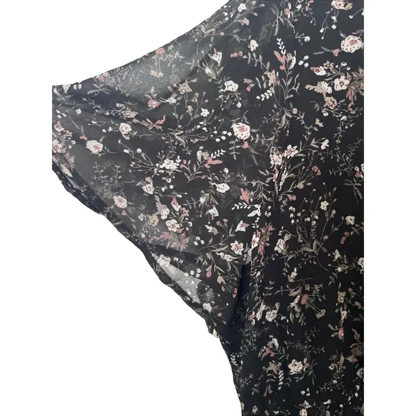 Baltic born Belfast Pleated Maxi Dress 3x Black Floral Cottagecore - Image 6