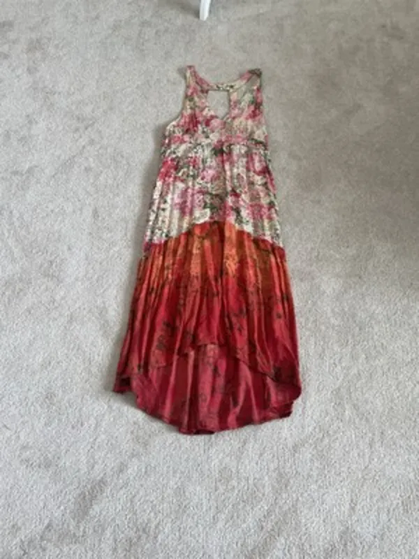 Angie High Low Dress Womens L Pink Festival‎ Brunch Resort Coastal Cruise Beach - Image 9