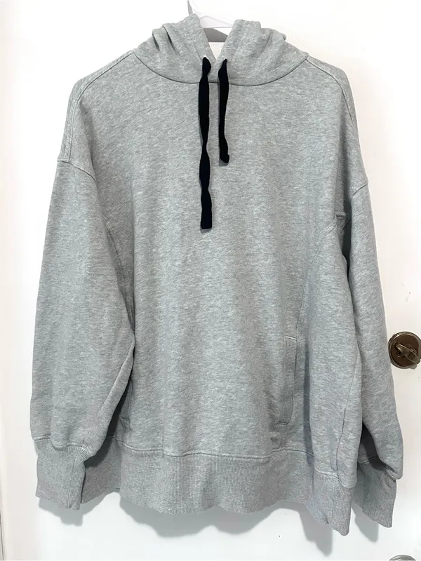 Aerie Travel Hoodie Oversized Gray Small - Image 6