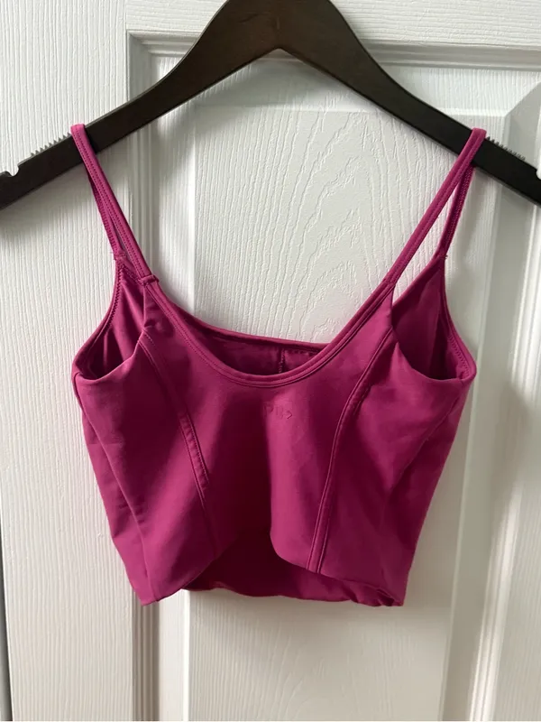 Abercrombie & Fitch YPB Corset Slim Scoop Neck Tank in Fuchsia - Image 3