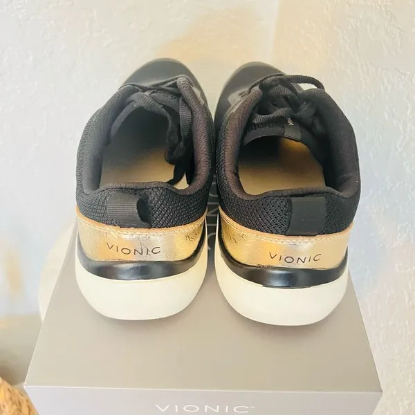 VIONIC Leyo Sneaker Orthotic Comfort Cushioned Tennis Shoes, Black,‎ Size 9, NWT - Image 6