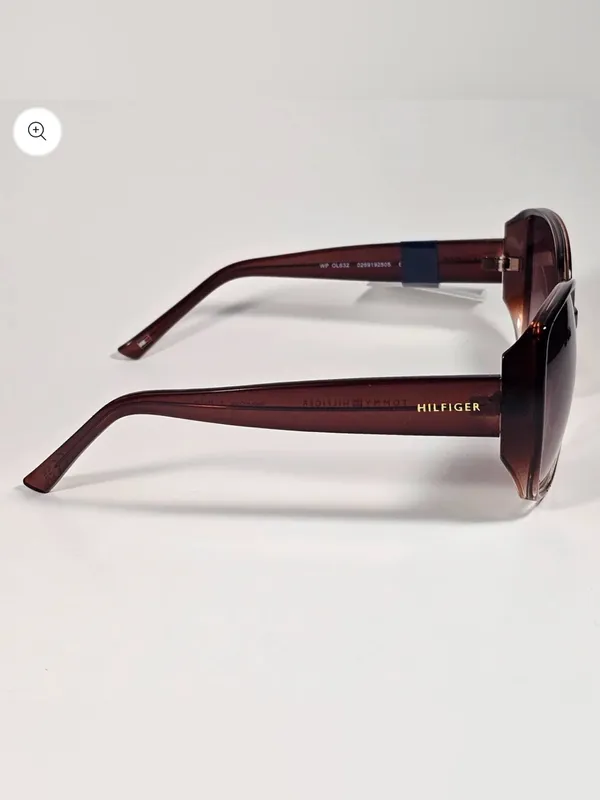 Tommy Hilfiger WP OL632 Butterfly Sunglasses Brown Crystal Frame Gradient Lens - Image 6