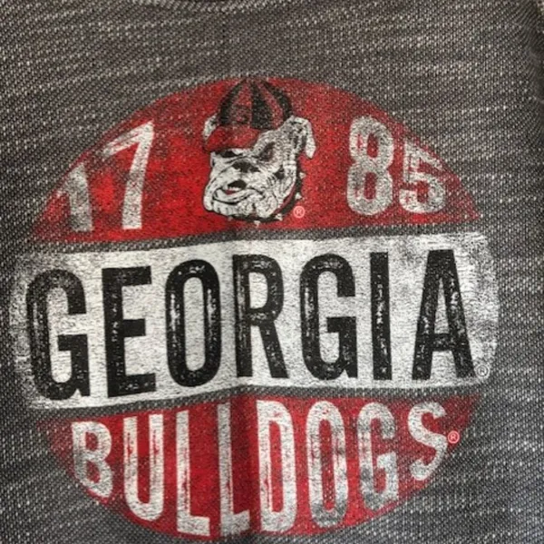 Russell Athletic Georgia Bulldogs Long Sleeve Shirt S Two Tone Heathered Gray - Image 2