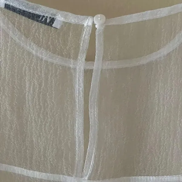 Zara White Sheer Rib Sleeveless Women’s Crewneck SZ L #1696 - Image 3
