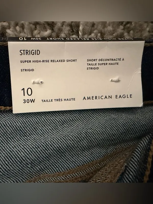 🐛 NWT American Eagle Outfitters Dark Indigo Denim Shorts - Image 3