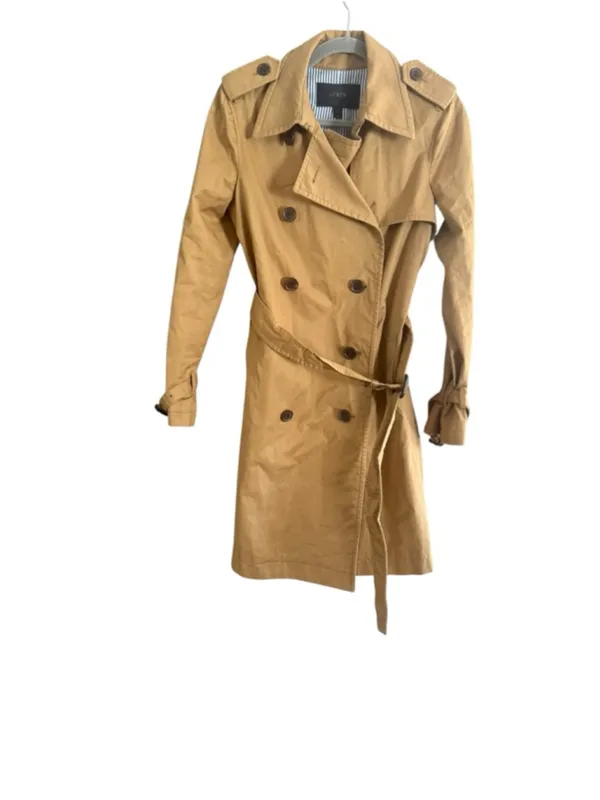 Women's J.Crew Tan Trench Coat Size 2 - Image 8