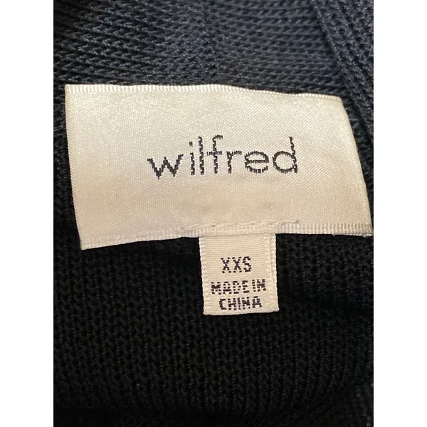Aritzia Wilfred Black Open Front Long Sleeve Long Cardigan Sweater Top Size XXS - Image 4