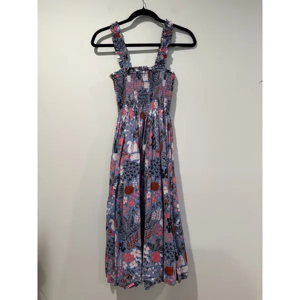 Kate Spade Garden Posy Midi Dress XS Cat Cactus Floral Garden Posy Euro Summer - Image 2