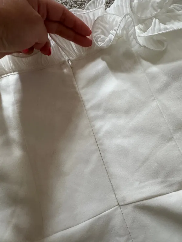 ZARA White Ruffle Dress  - Image 4