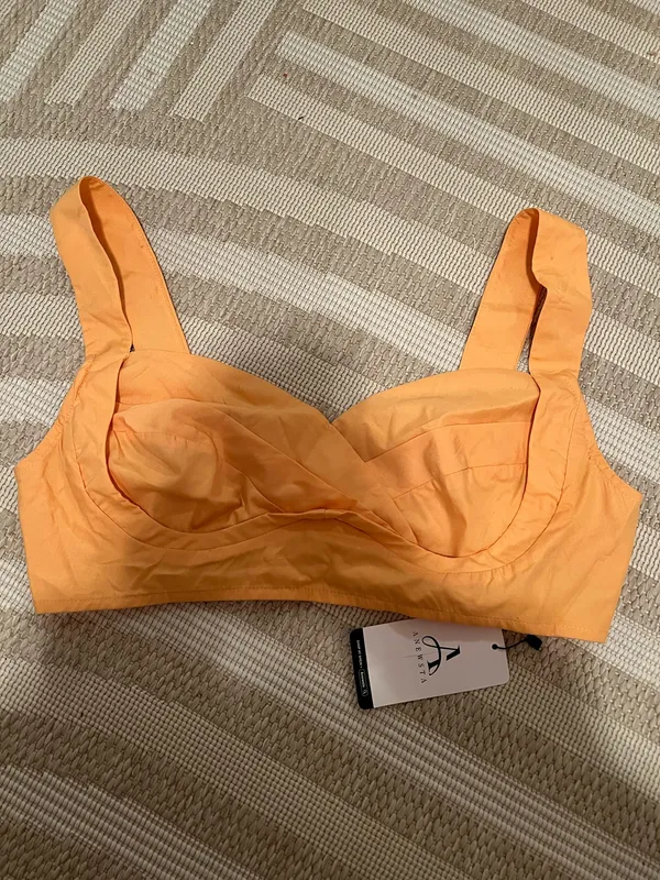SheIn Orange dress crop top NTW women’s medium - Image 2