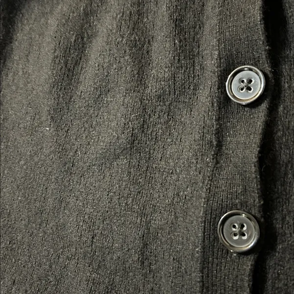 Banana Republic Black Ribbed Cardigan Size Medium Wool Cashmere Blend - Image 6