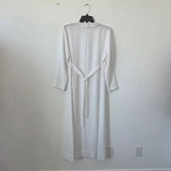 California Dynasty White Maxi Dress Vintage Style Victorian Modest Grandma Small - Image 6