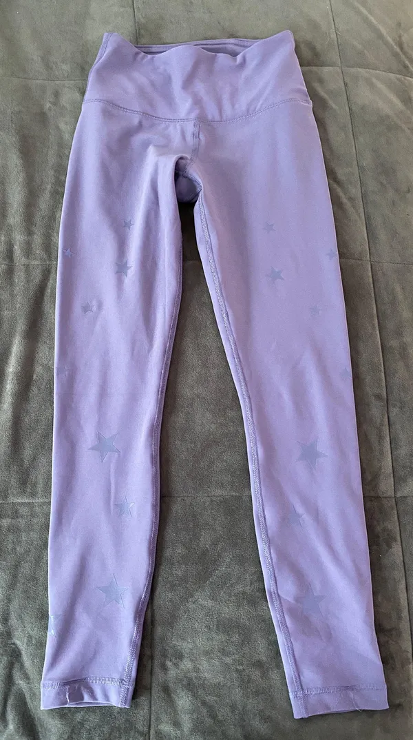 90 Degrees by Reflex Light Purple Star Leggings - Image 2