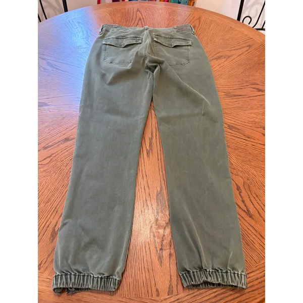 Paige Mayslie Jogger Women 28 Ivy Green Utility Cargo Ankle Zip Slim Fit Pants - Image 8