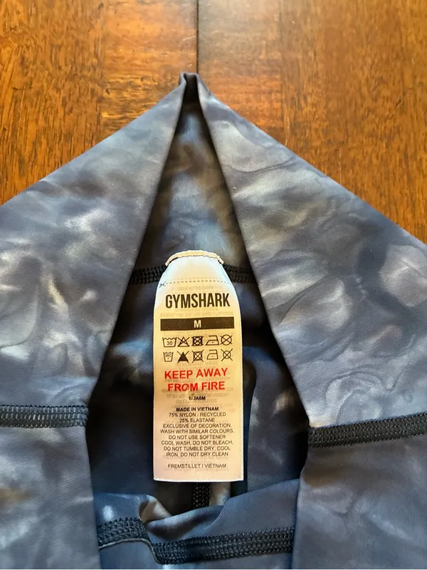 Gymshark Elevate Leggings Women’s Medium Tie Dye Blue Full Length Workout - Image 2