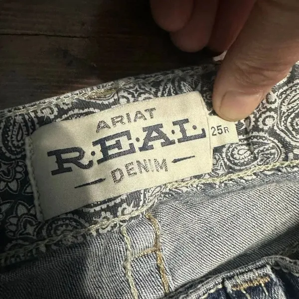 Ariat REAL 25 raw hem western cowboycore boot cut jeans - Image 4