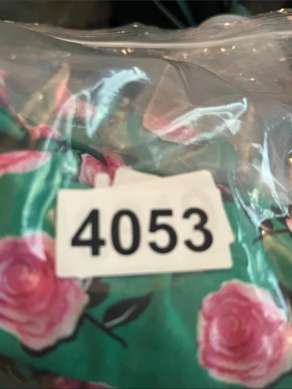 Rose Print Green Midi Dress Medium Novelty Print Statement Piece Cottagecore - Image 7