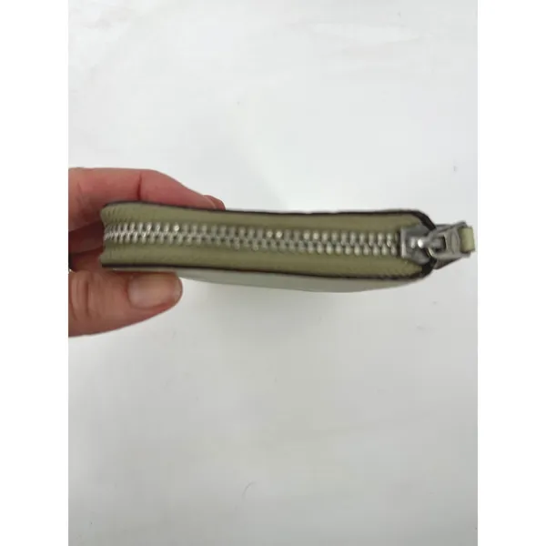Coach Accordion Zip Wallet Women Sage Green‎ Leather Saffiano Textured Logo - Image 7