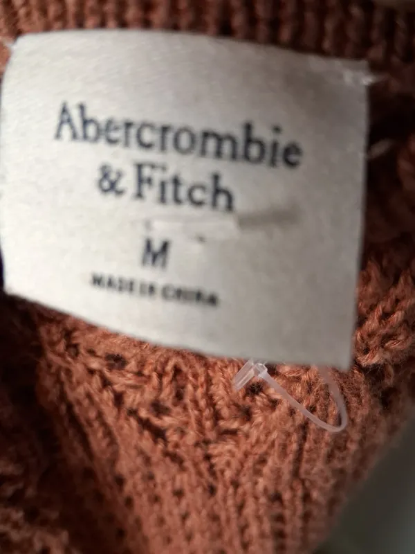 Abercrombie & Fitch Rust Knit Maxi Dress Spaghetti Straps size Medium - Image 3