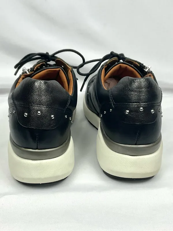 Pikolinos Sella Black Comfort Sneaker Leather Side Zip Studded Shoes EU Sz 39 - Image 6
