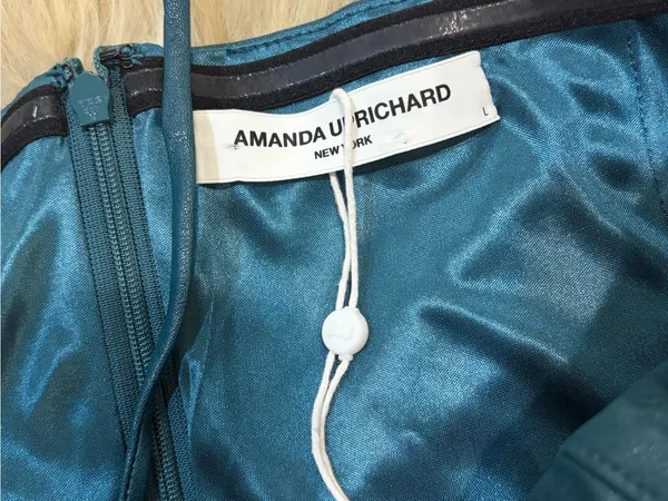 Amanda Uprichard Greca Bodysuit in Pine Faux Leather NWOT size L - Image 5