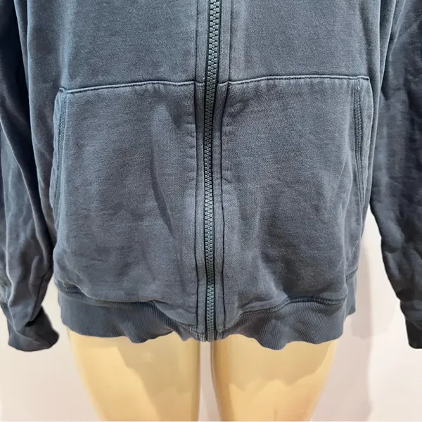 Pact Full Zip Hoodie Sz L Gray Organic Cotton Pockets Womens - Image 3