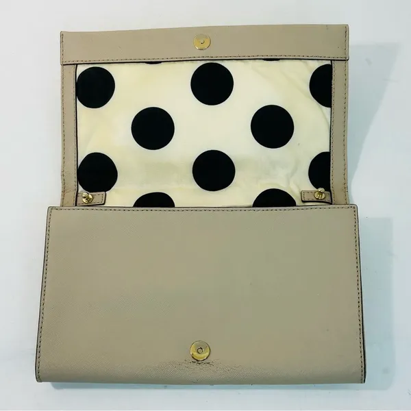 Kate Spade Cali Cedar Street Crisp Linen Leather Crossbody Clutch Bag NO STRAP - Image 8
