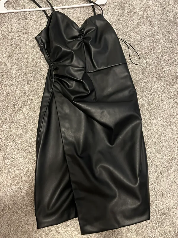 ZARA Black Leather Dress - Image 2