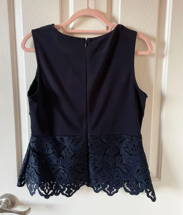 Banana Republic Ann Taylor Peplum Sleeveless Top - Image 2