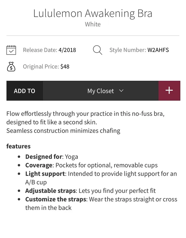 Lululemon Awakening Bra White 4 - Image 10