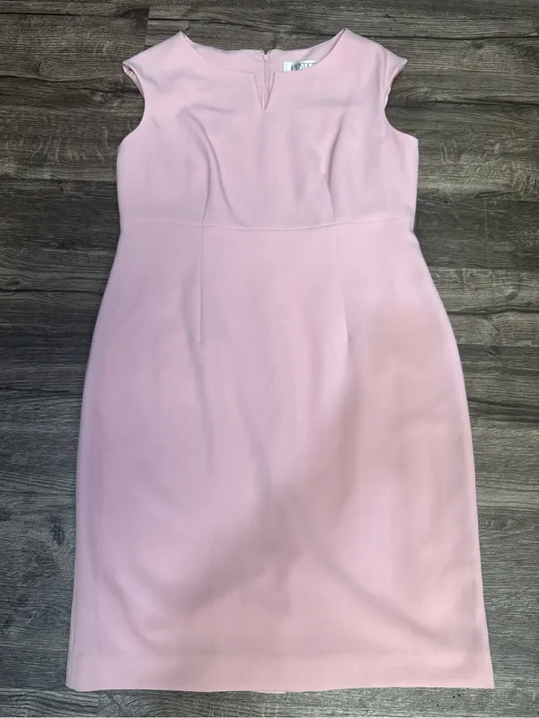 NWT Kasper Petite Tutu Pink Sheath Dress 12P Elegant Career Cocktail Dress - Image 3