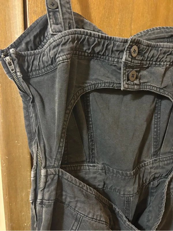 Free People Go West Utility Jumpsuit in Black - Image 7
