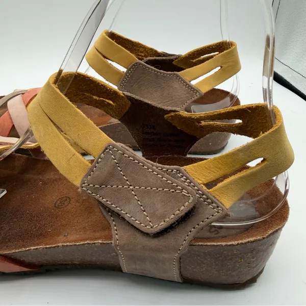 Inter-Bios Spain Leather Comfort Sandals Cork Footbed EU 38 US 7.5 Boho - Image 6