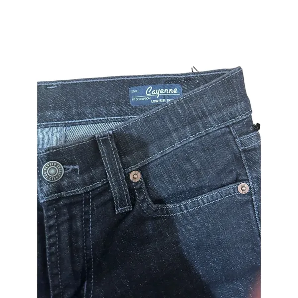 Red Engine Flared Jeans Women's Size 27x32 Dark Wash Jeans Made in USA NWT - Image 2