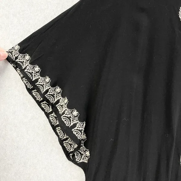 Stella &‎ Dot Embroidered Tunic Coverup Womens XS/S Bohemian Dark Cottage Beachy - Image 4