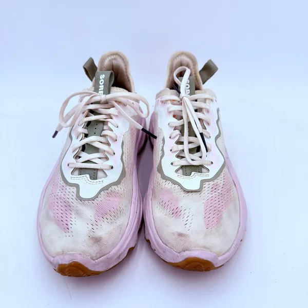 Sorel Women's Kinetic Breakthru Day White & Pink Sneakers Size 8 - Image 4