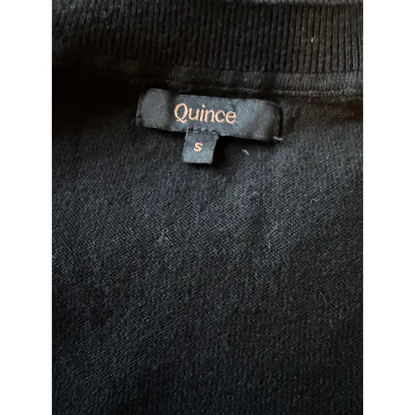 Quince Organic Cotton Cashmere Blend Crewneck Sweater Black Size Small - Image 4