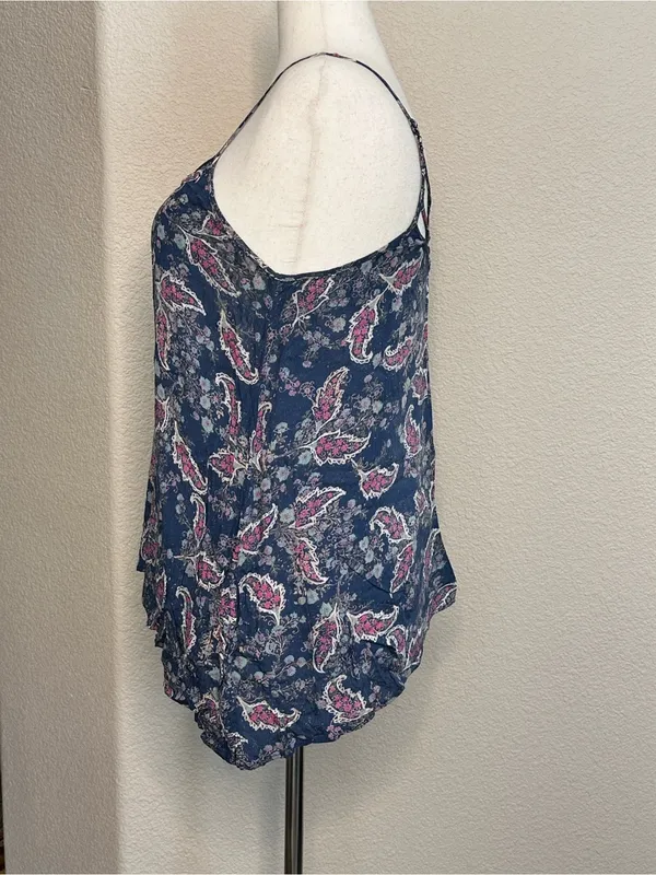 Mossimo Supply Co. Navy Paisley Spaghetti Strap Camisole - Image 2